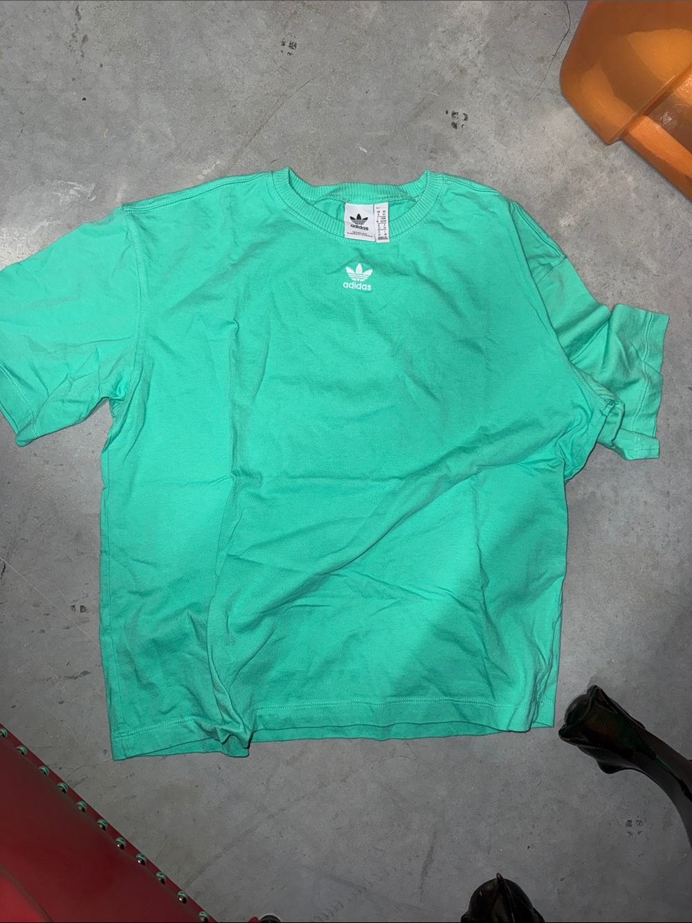 adidas Mint Green Trefoil Tee